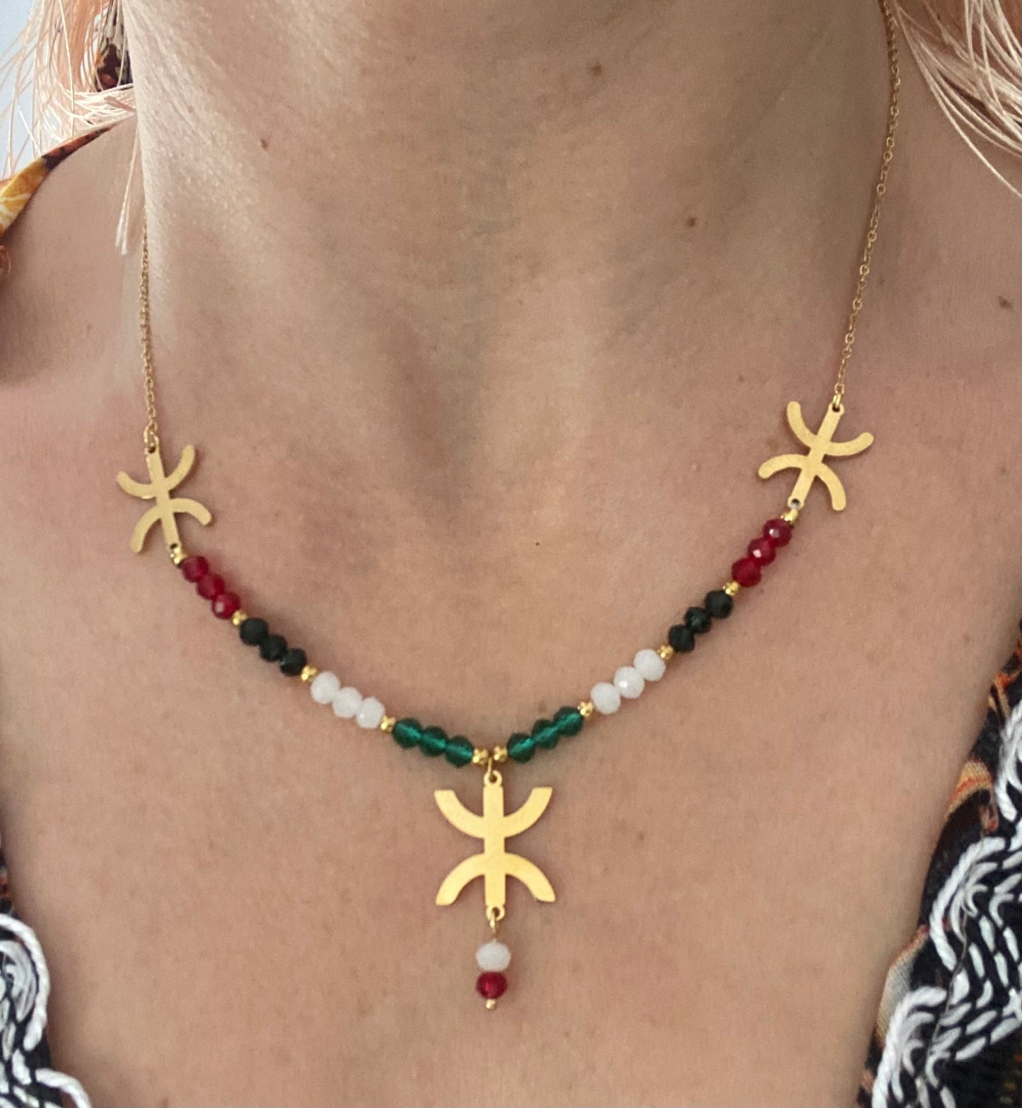 Collier tricolore berbère