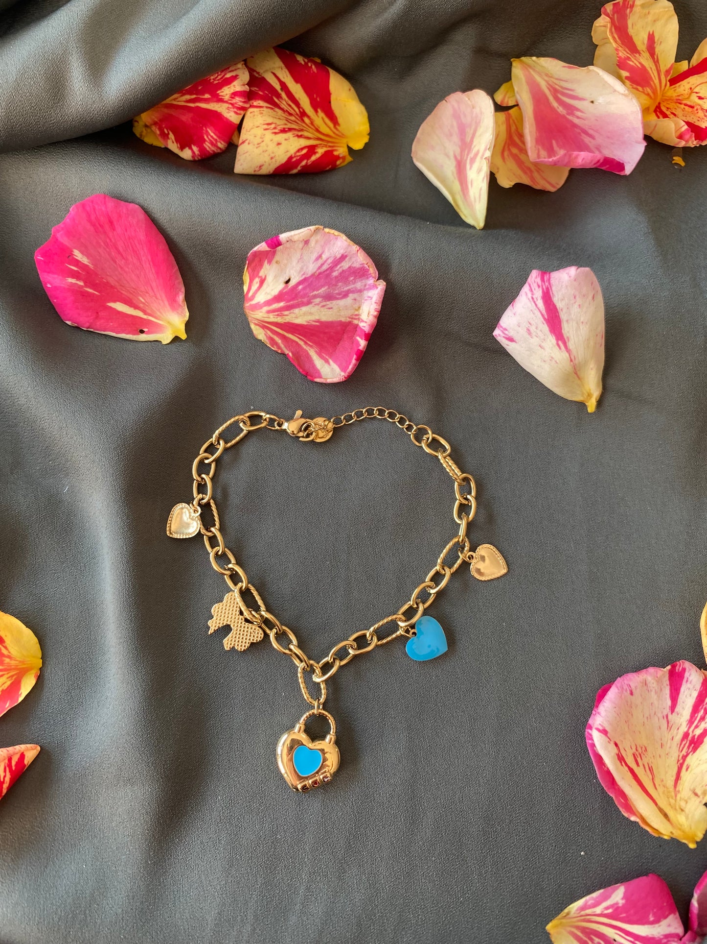 Bracelet cœur bleu