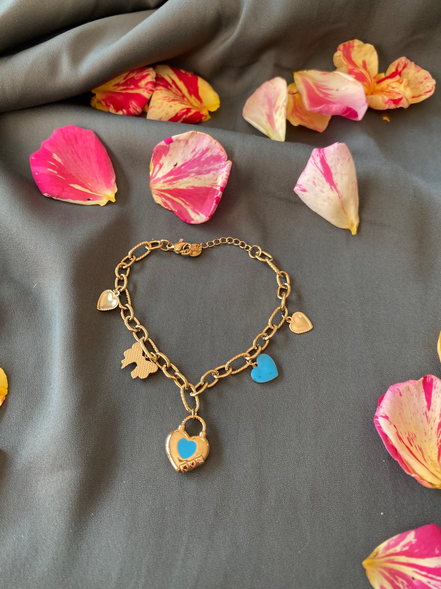 Bracelet cœur bleu