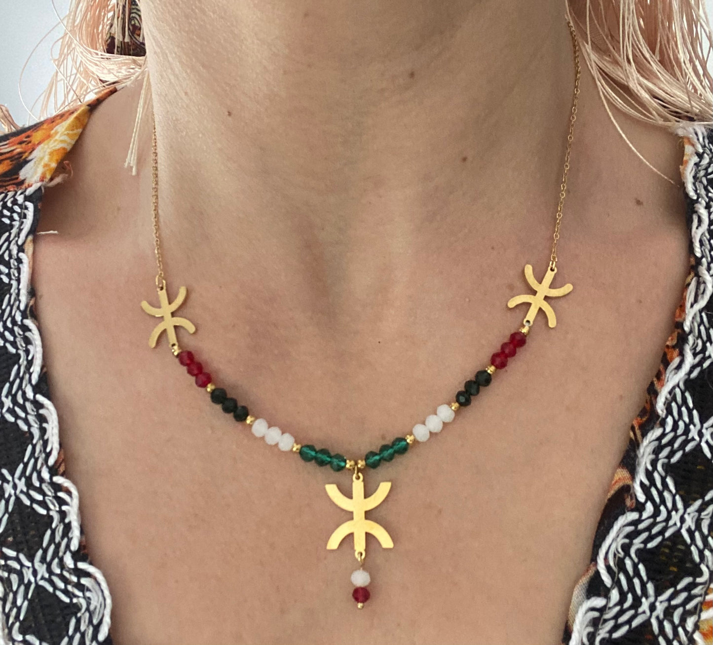 Collier tricolore berbère