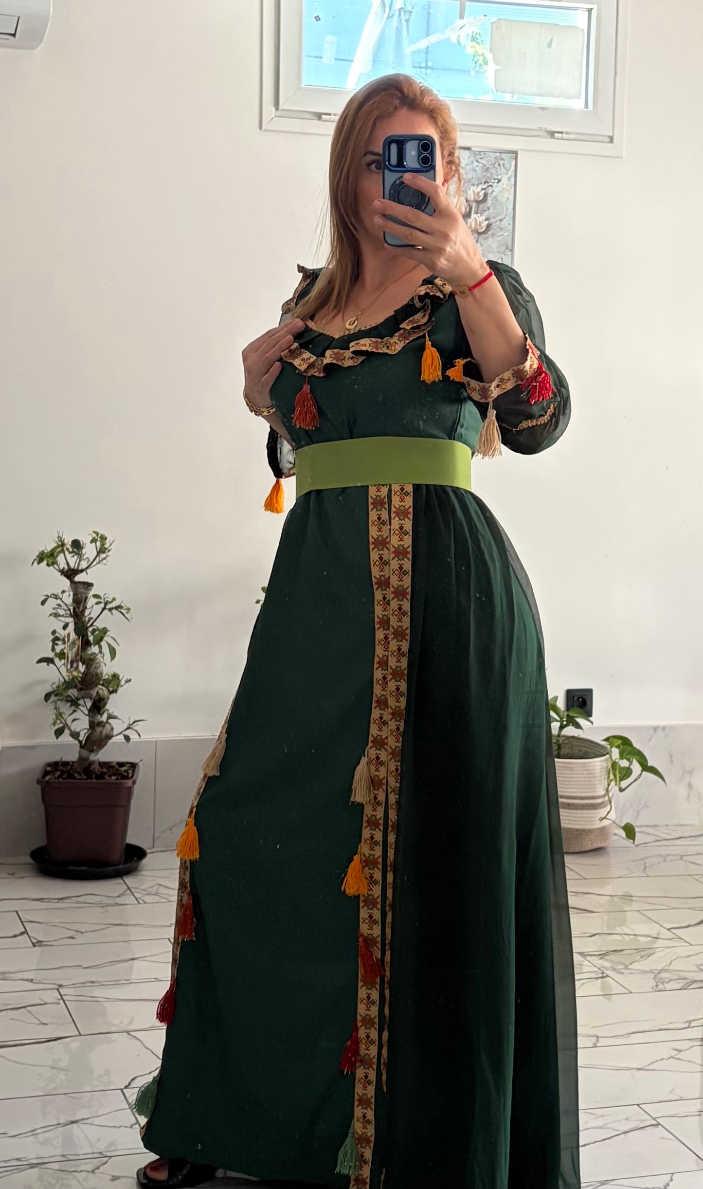 Robe kabyle modèle 11 T36/48 vert