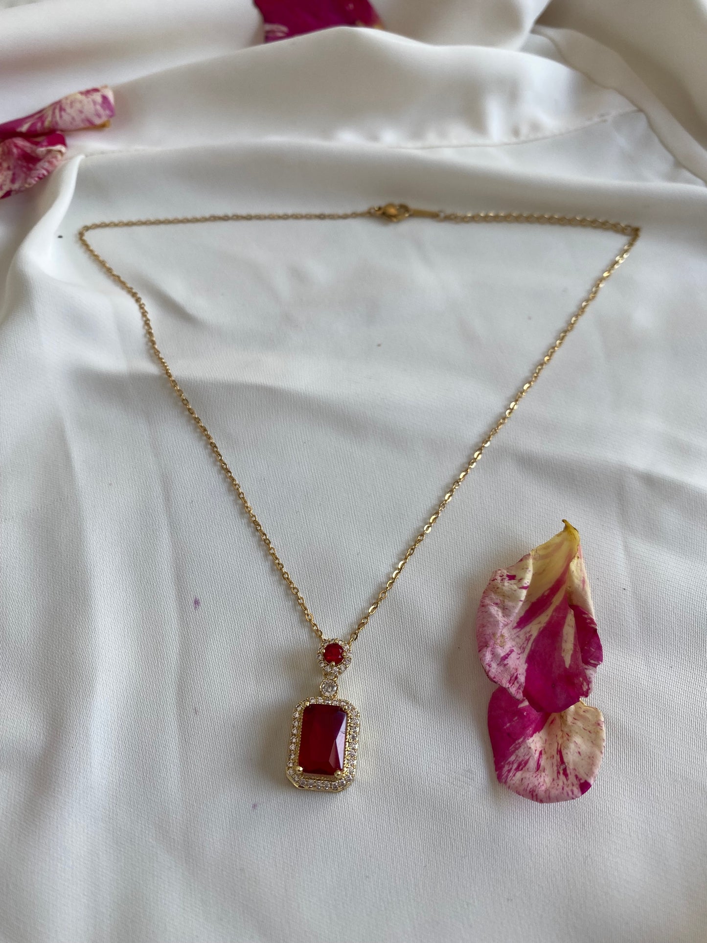 Collier perle rougis