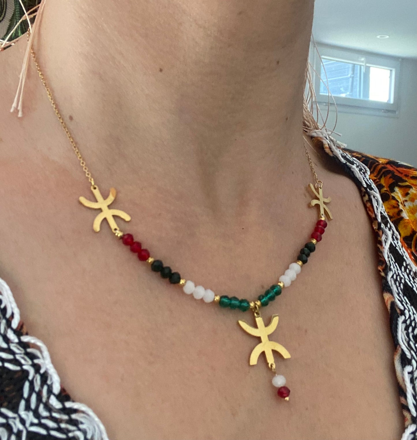 Collier tricolore berbère