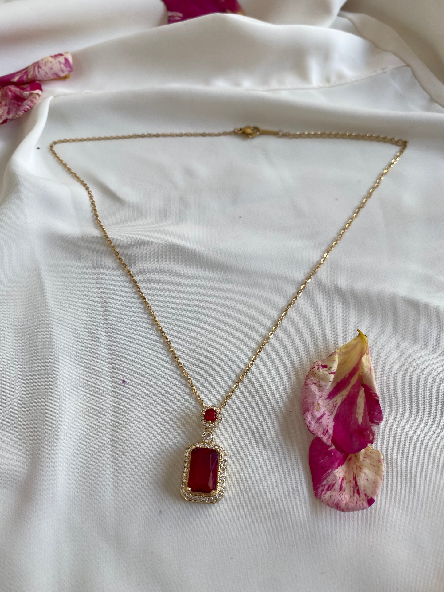 Collier perle rougis