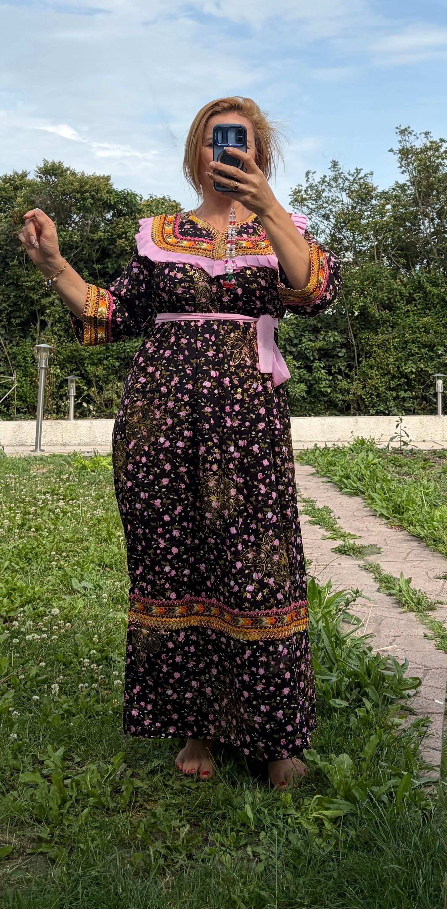Robes fleuries rosée