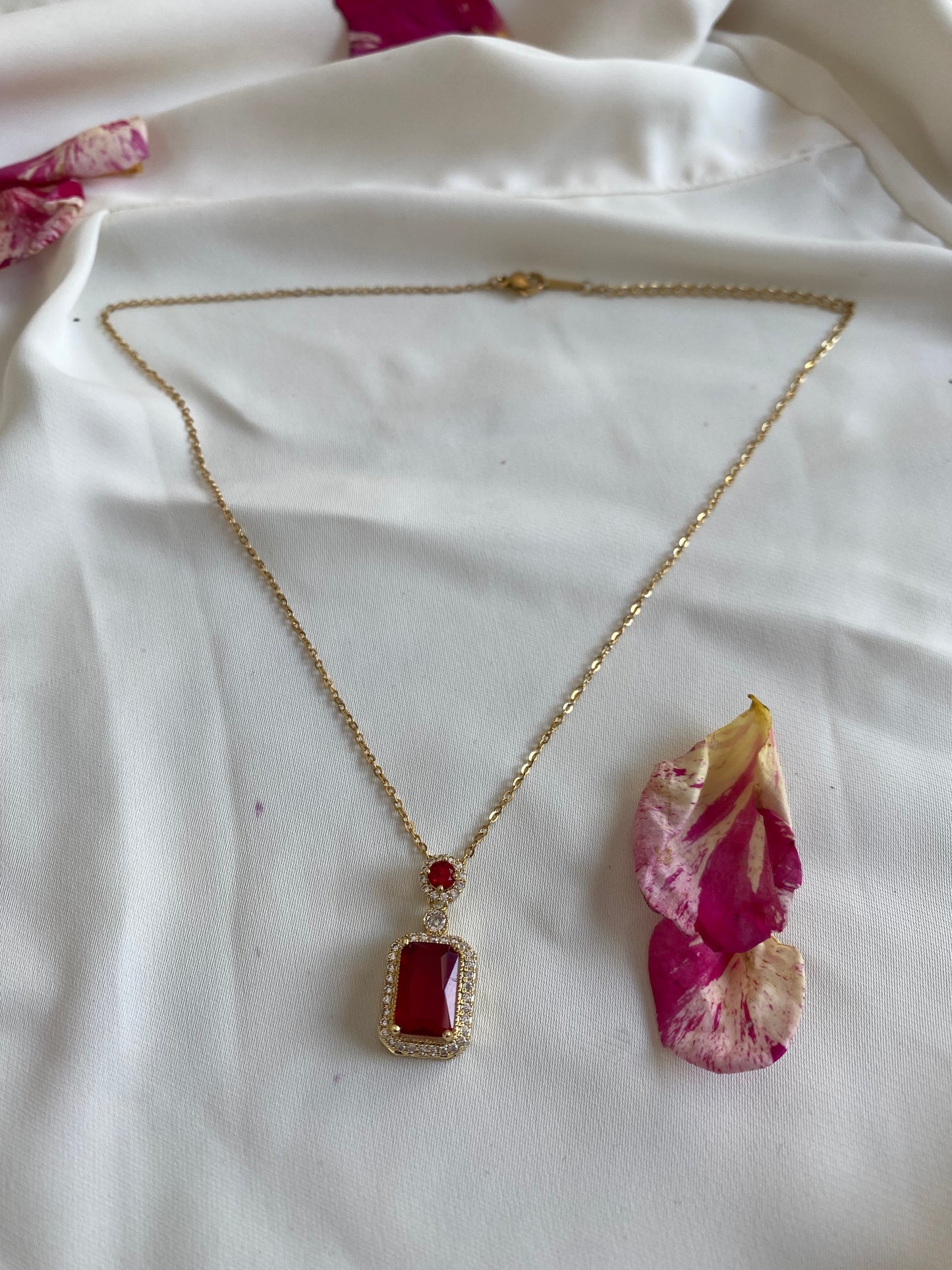 Collier perle rougis