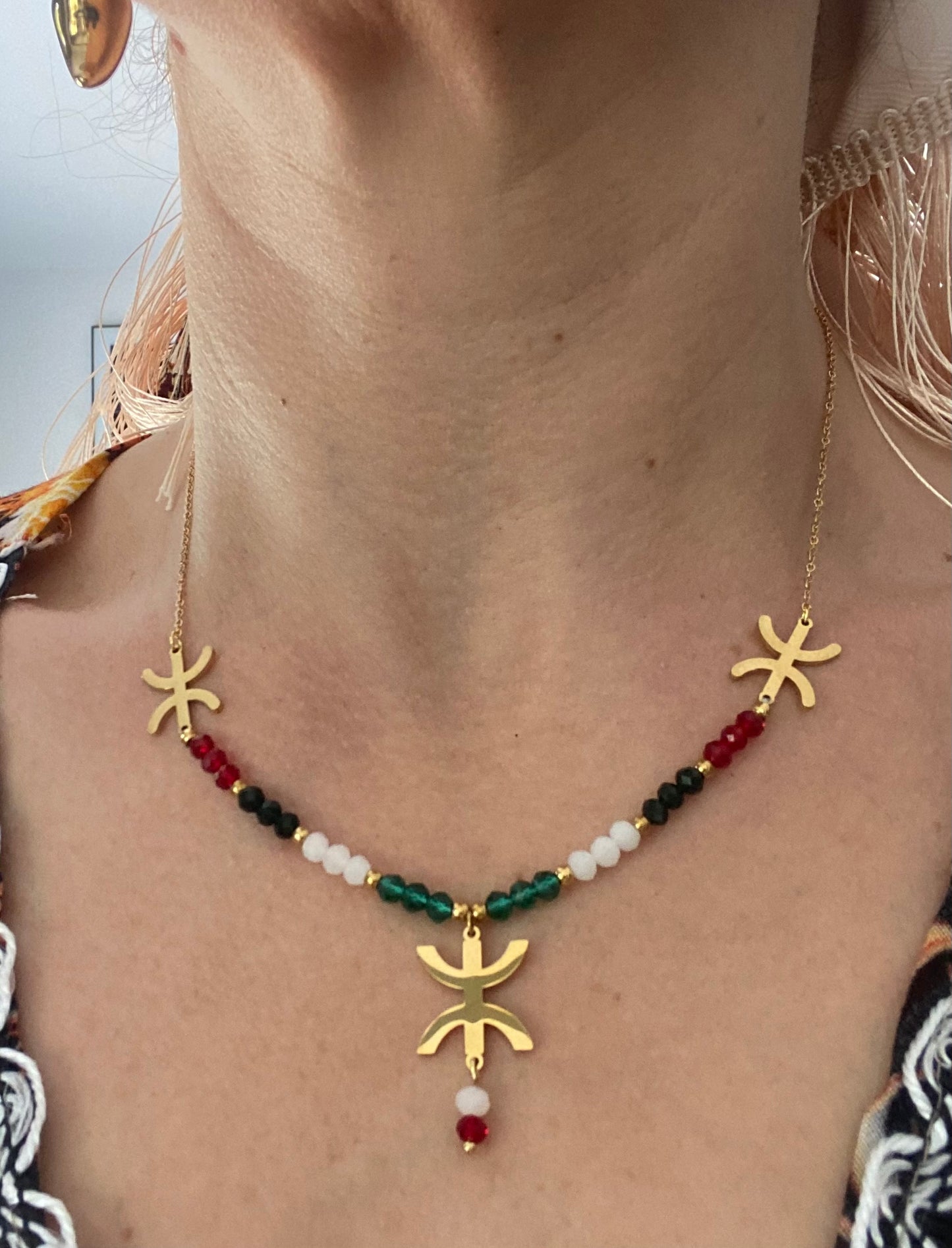 Collier tricolore berbère