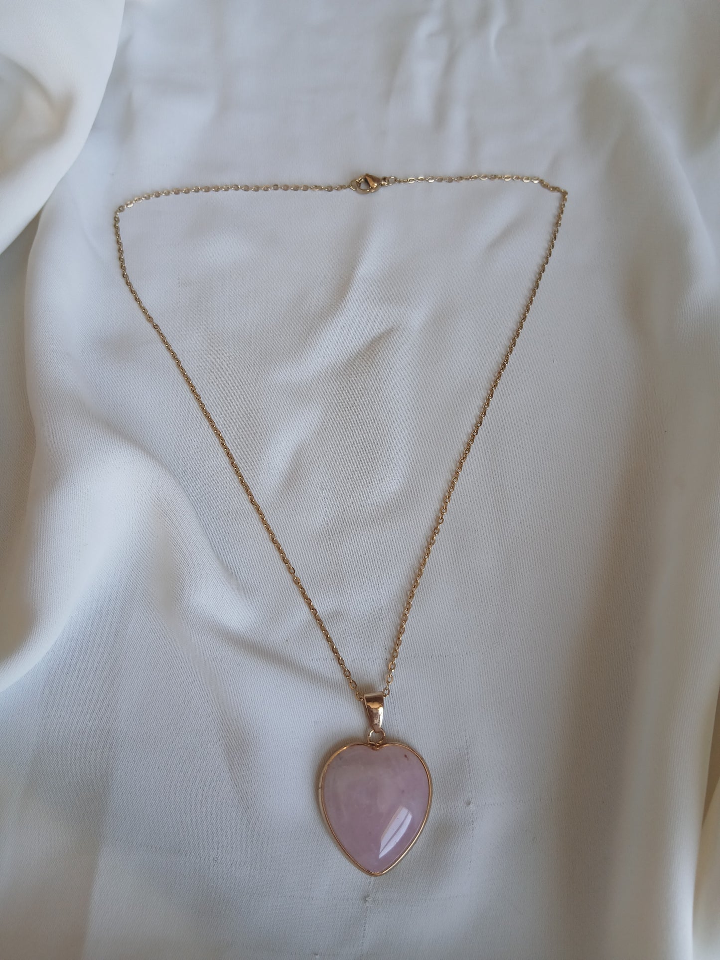 Collier pierre rose