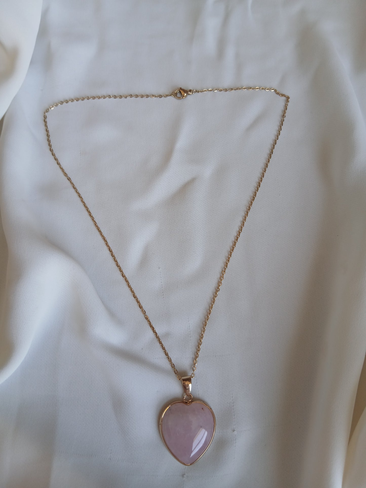 Collier pierre rose