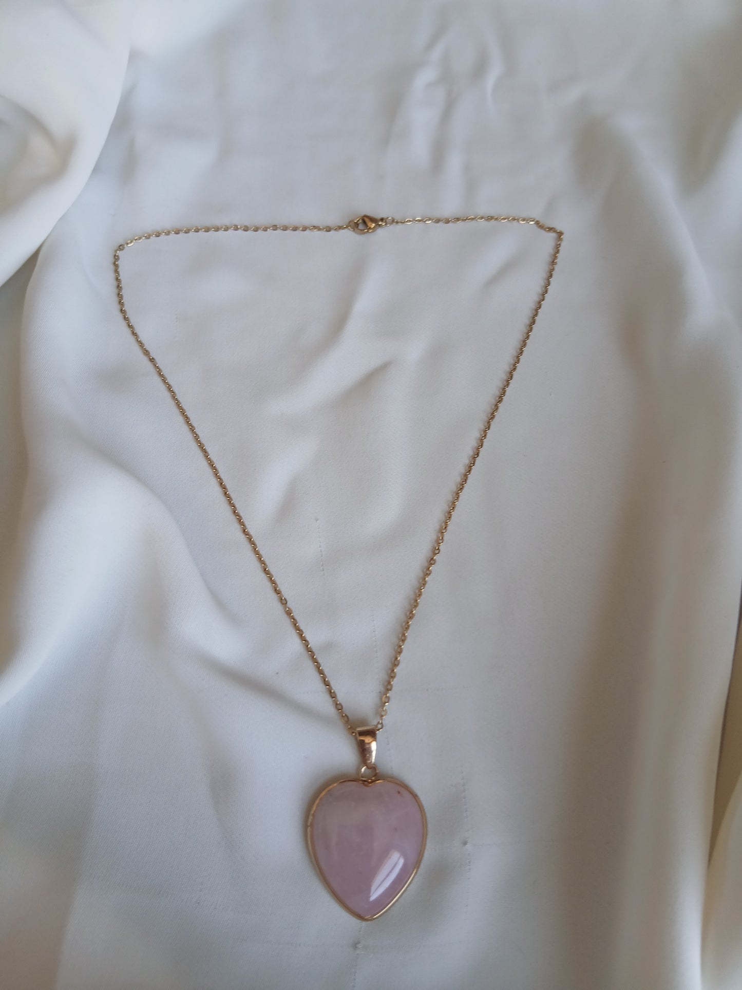 Collier pierre rose