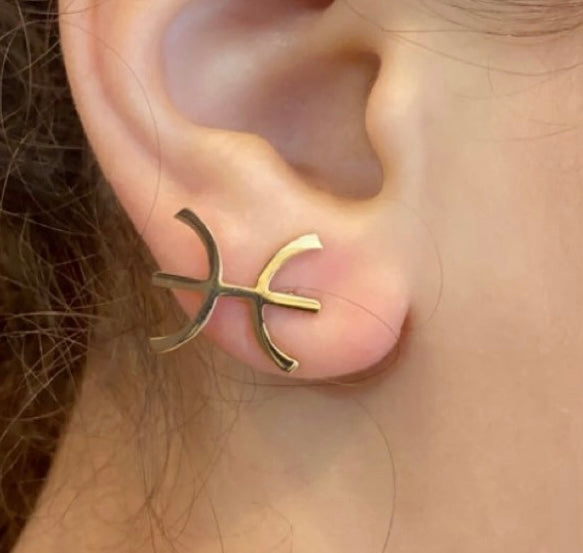 Boucle d’oreille amazigh dorée