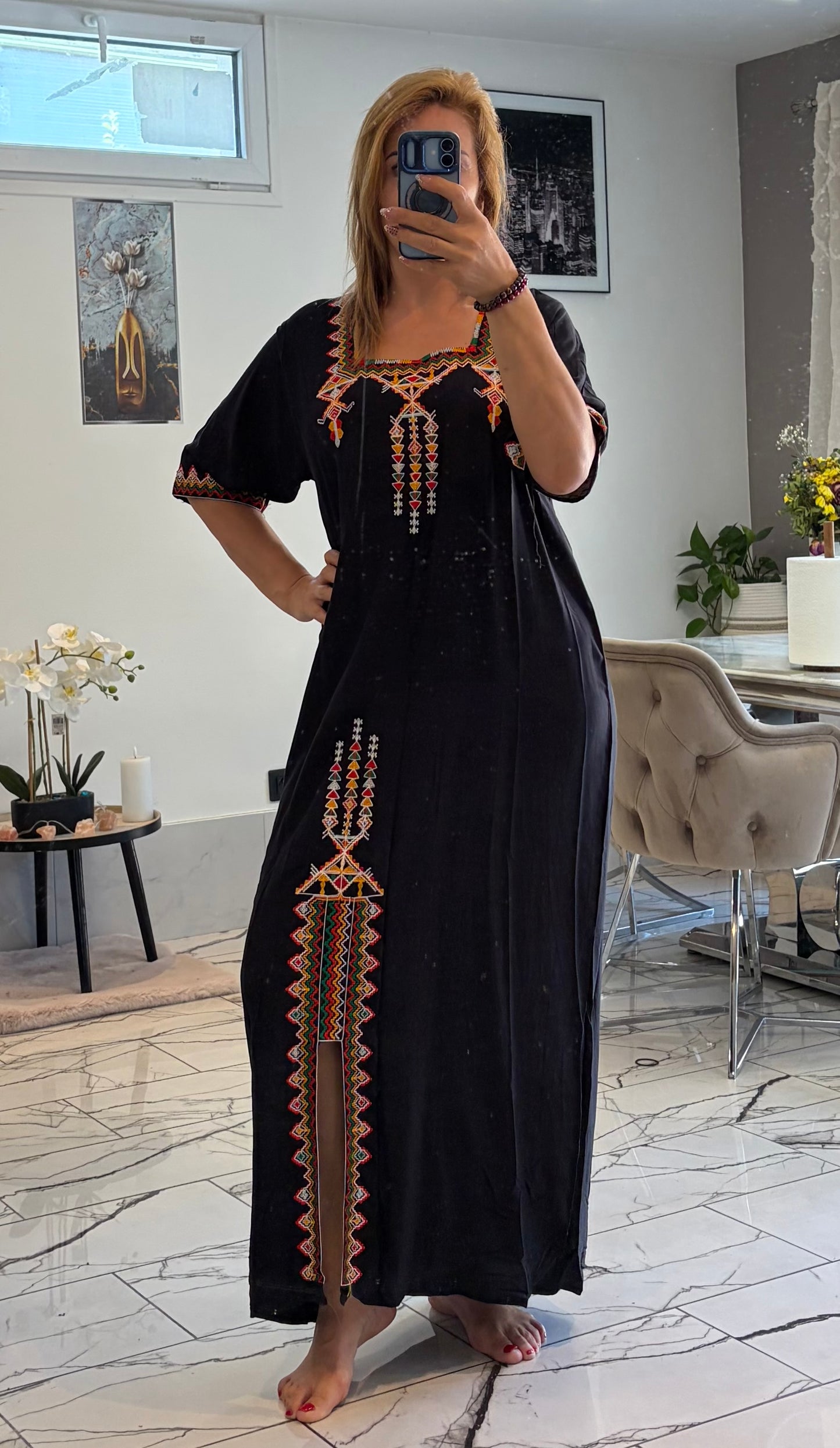 Robes broderie 3/4 taille 36/60