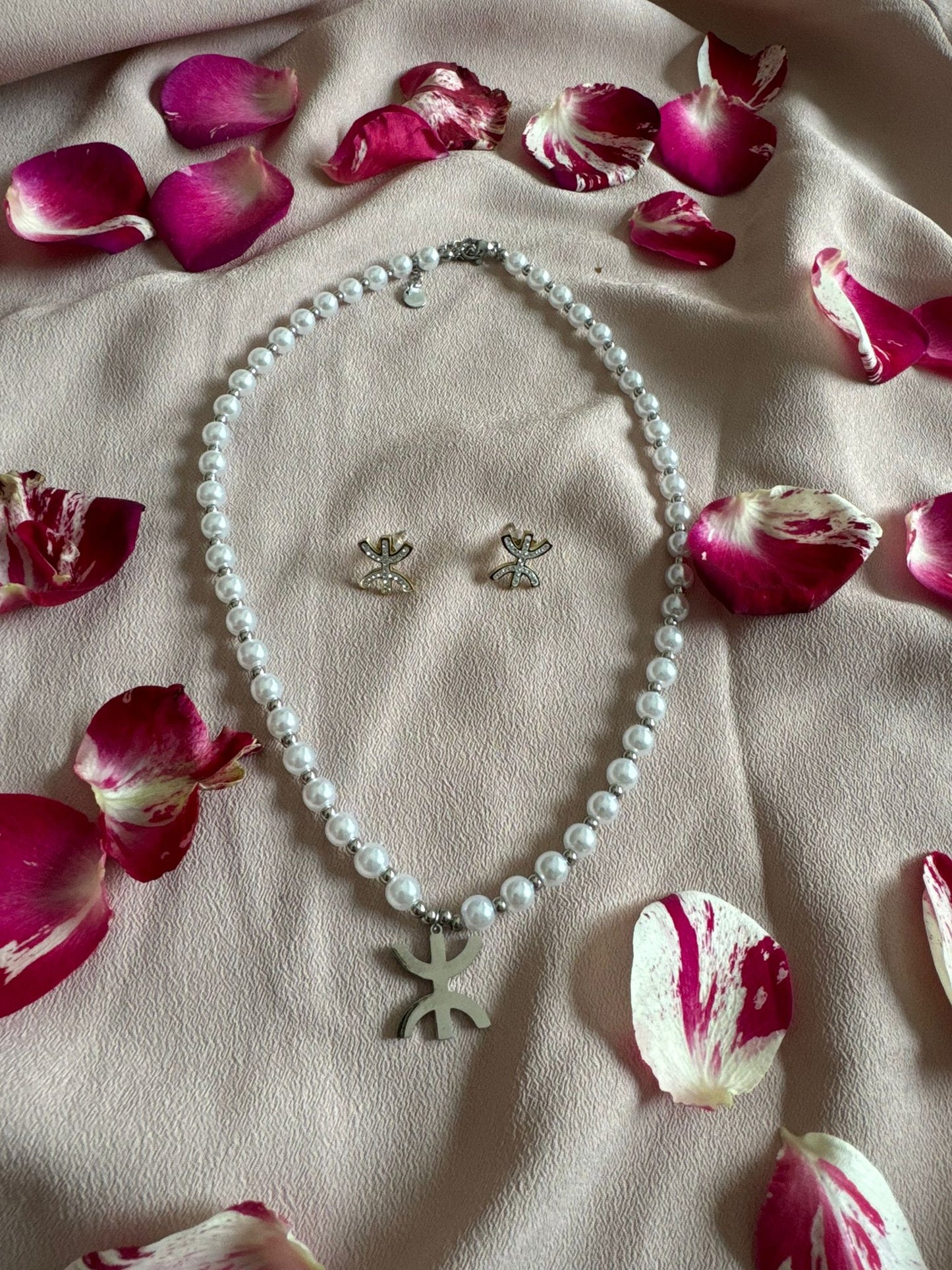 Ensemble berbère perles argenté