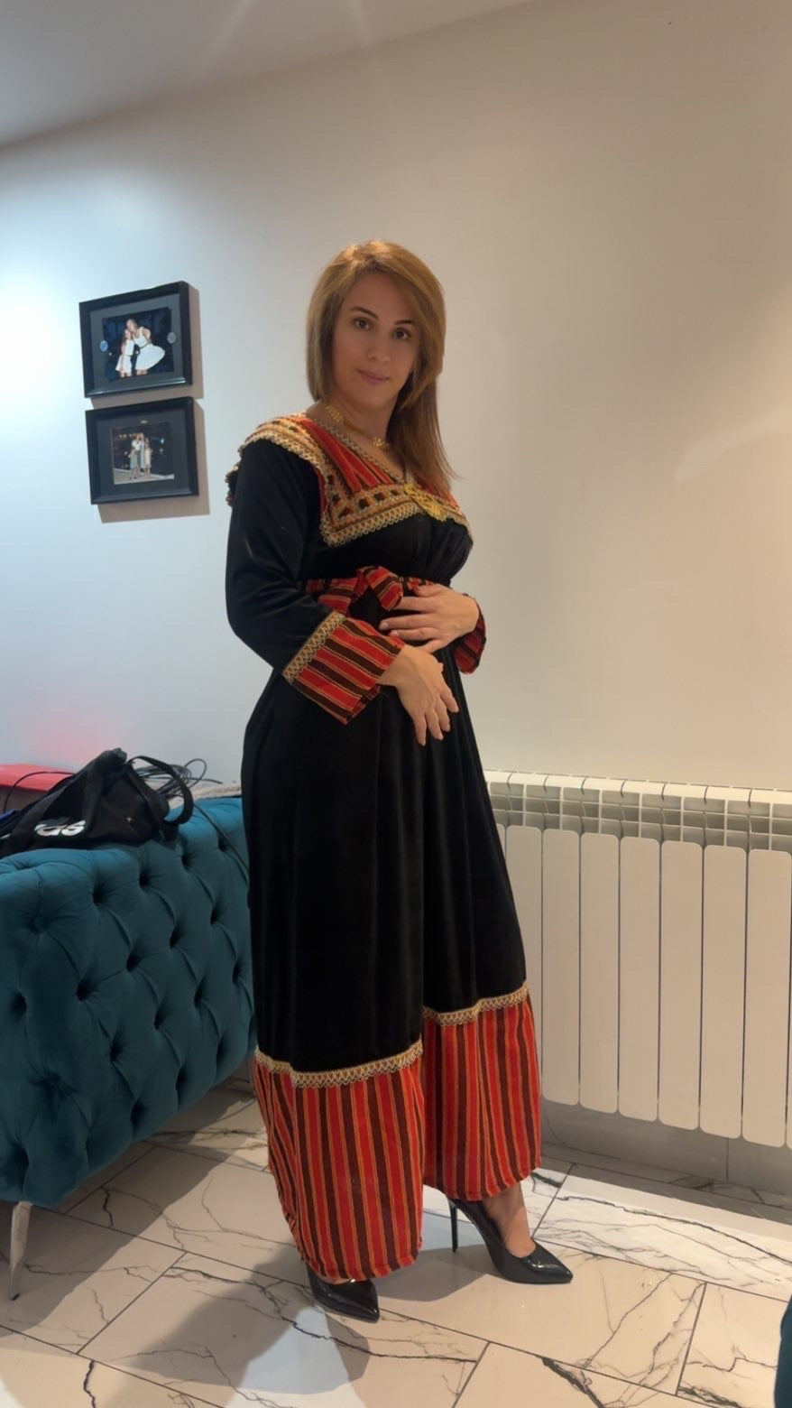 Robes velours foutha verte(36 jusqu’au 48)