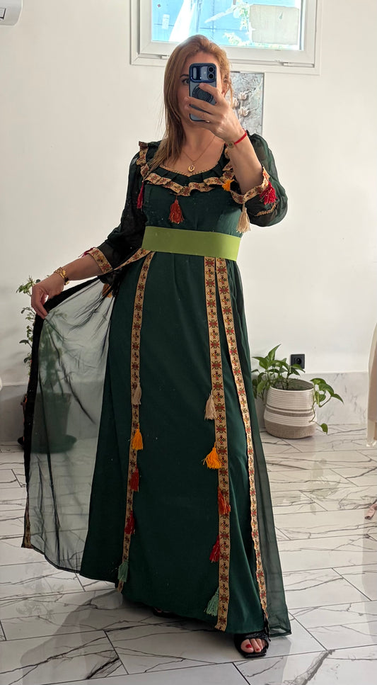 Robe kabyle modèle 11 T36/48 vert