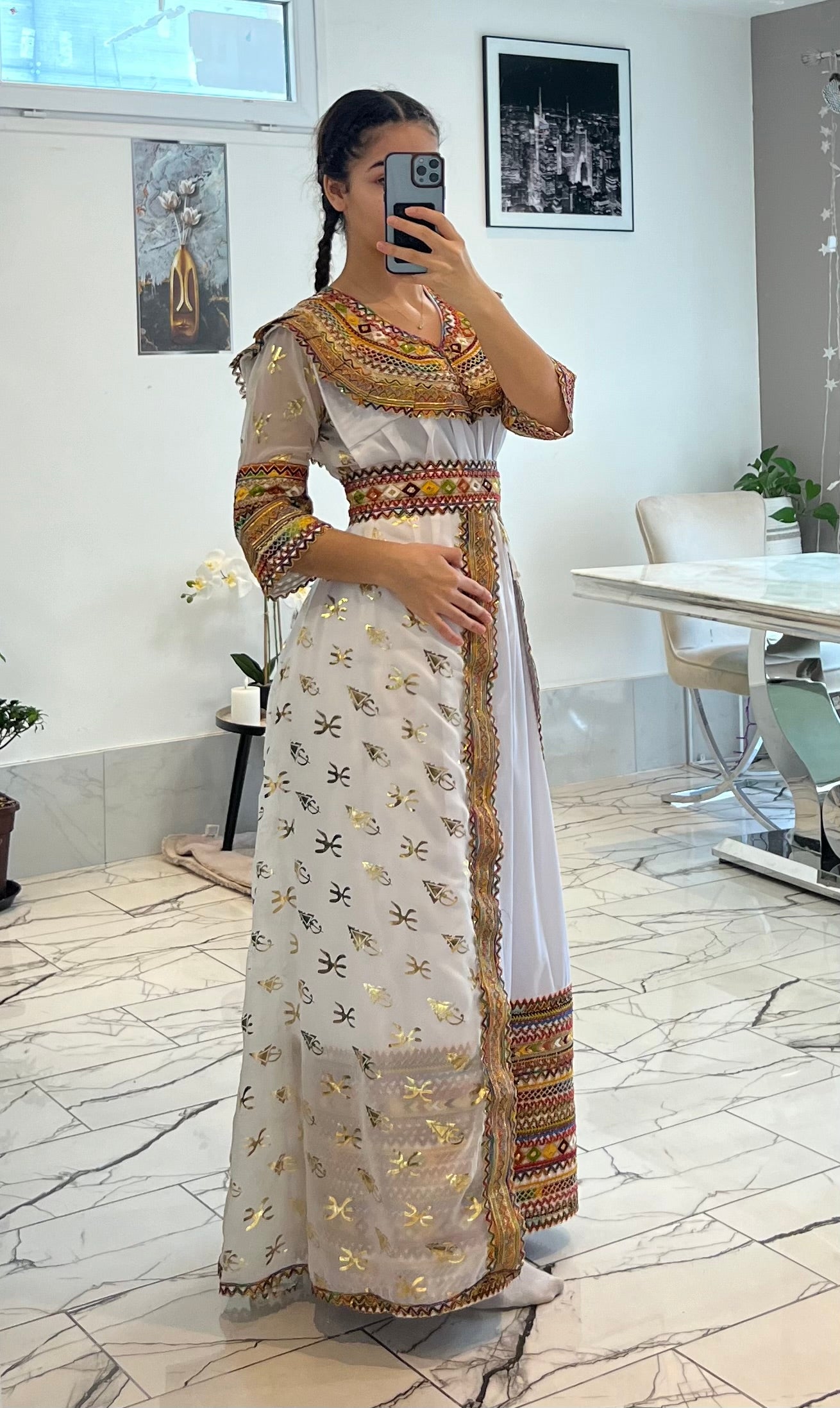 Robe motif berbère fête