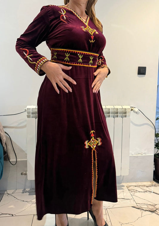 Robes berbères rouge betterave XXL