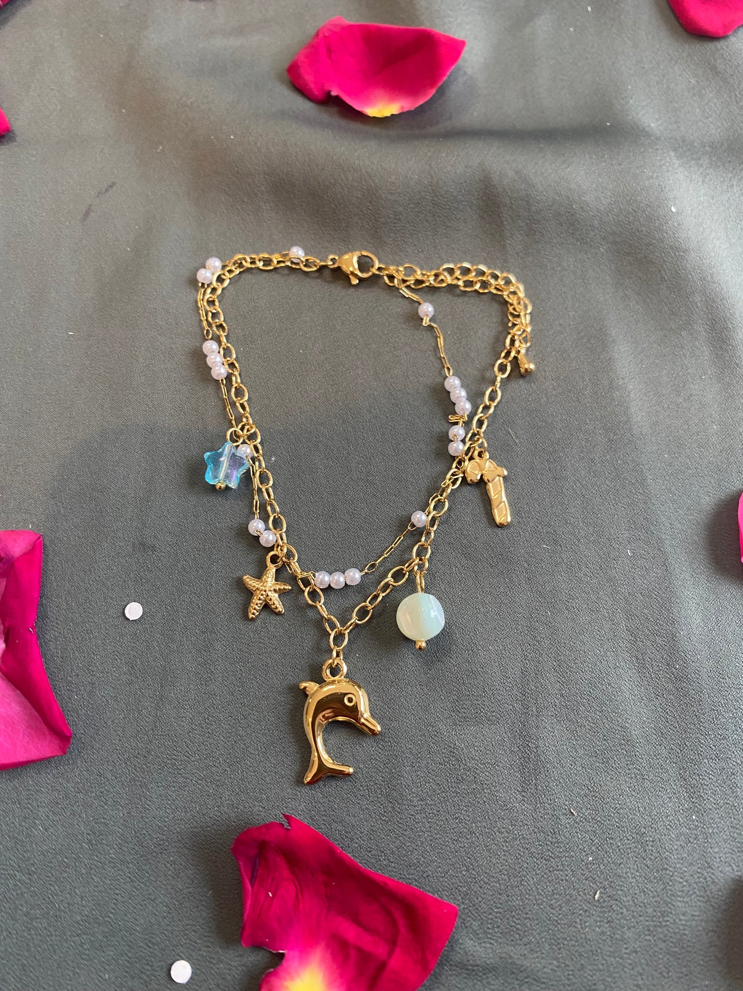 Bracelet de cheville ciel bleu