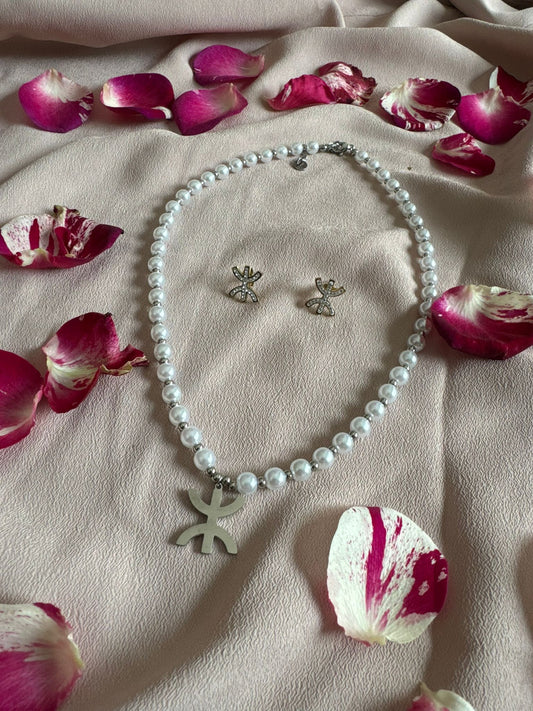 Ensemble berbère perles argenté