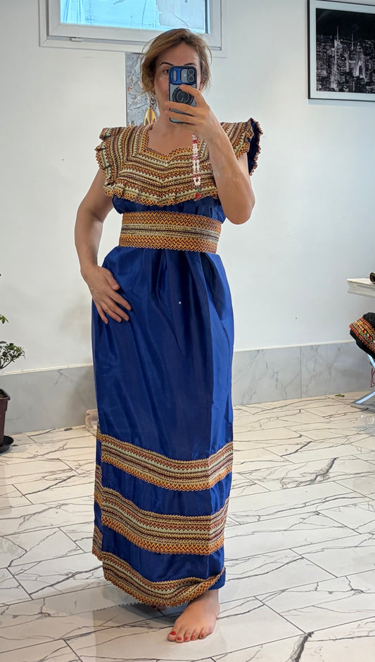 Robe bleu satin français T36/48