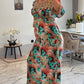 Robe 3D fleurs bleues