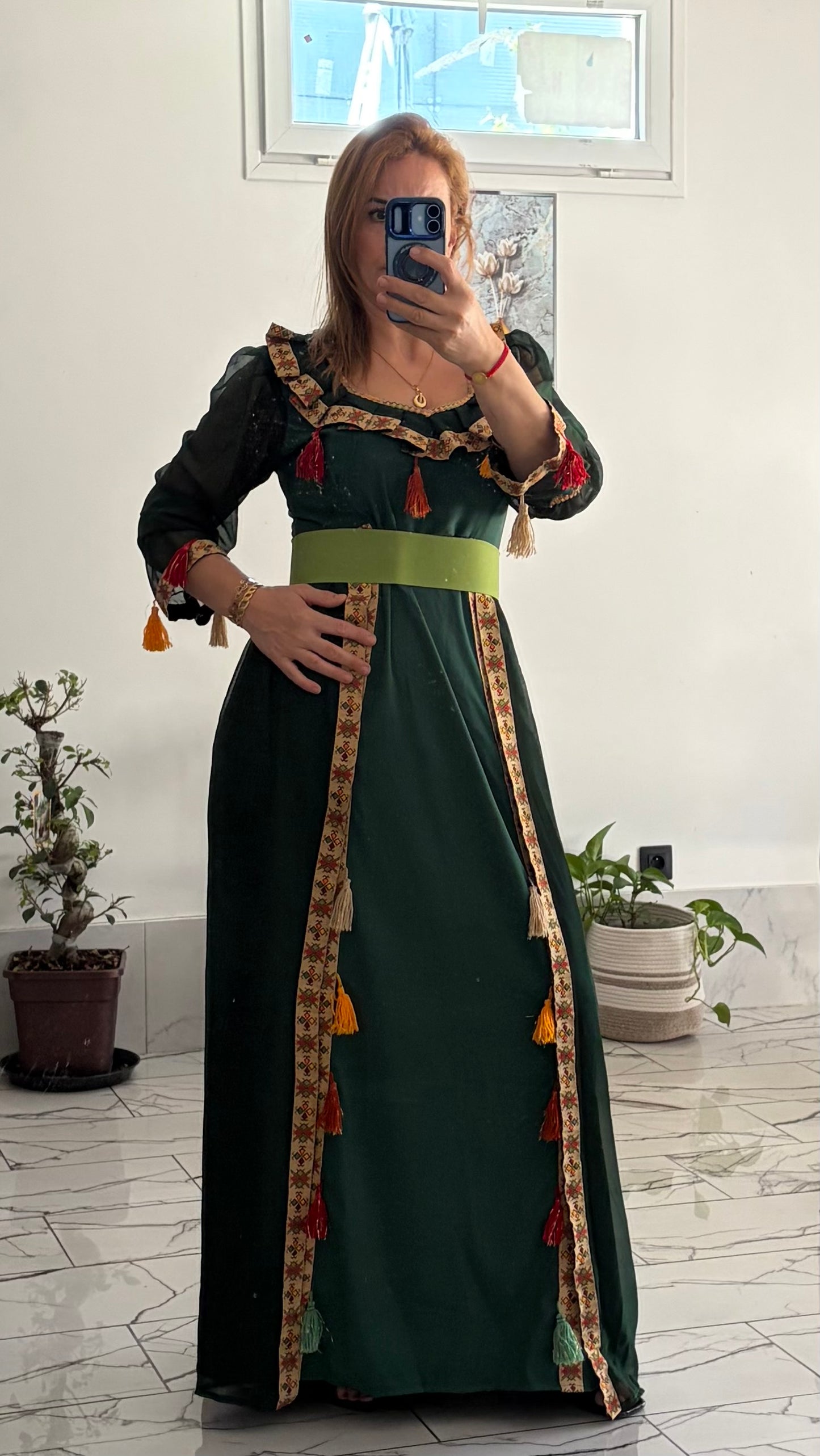 Robe kabyle modèle 11 T36/48 vert