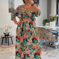 Robe 3D fleurs bleues