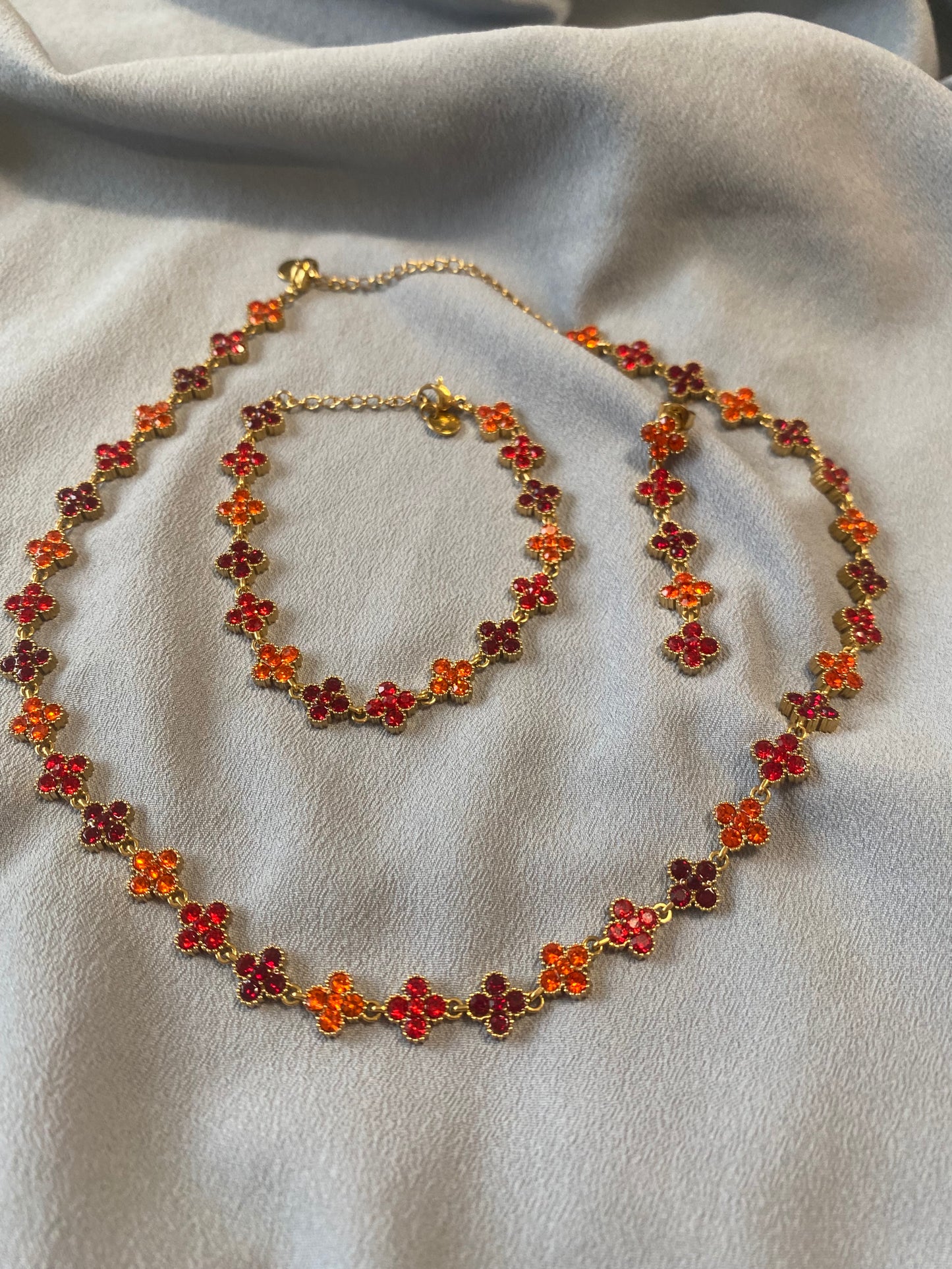 Parure fête de fin d’année oranges