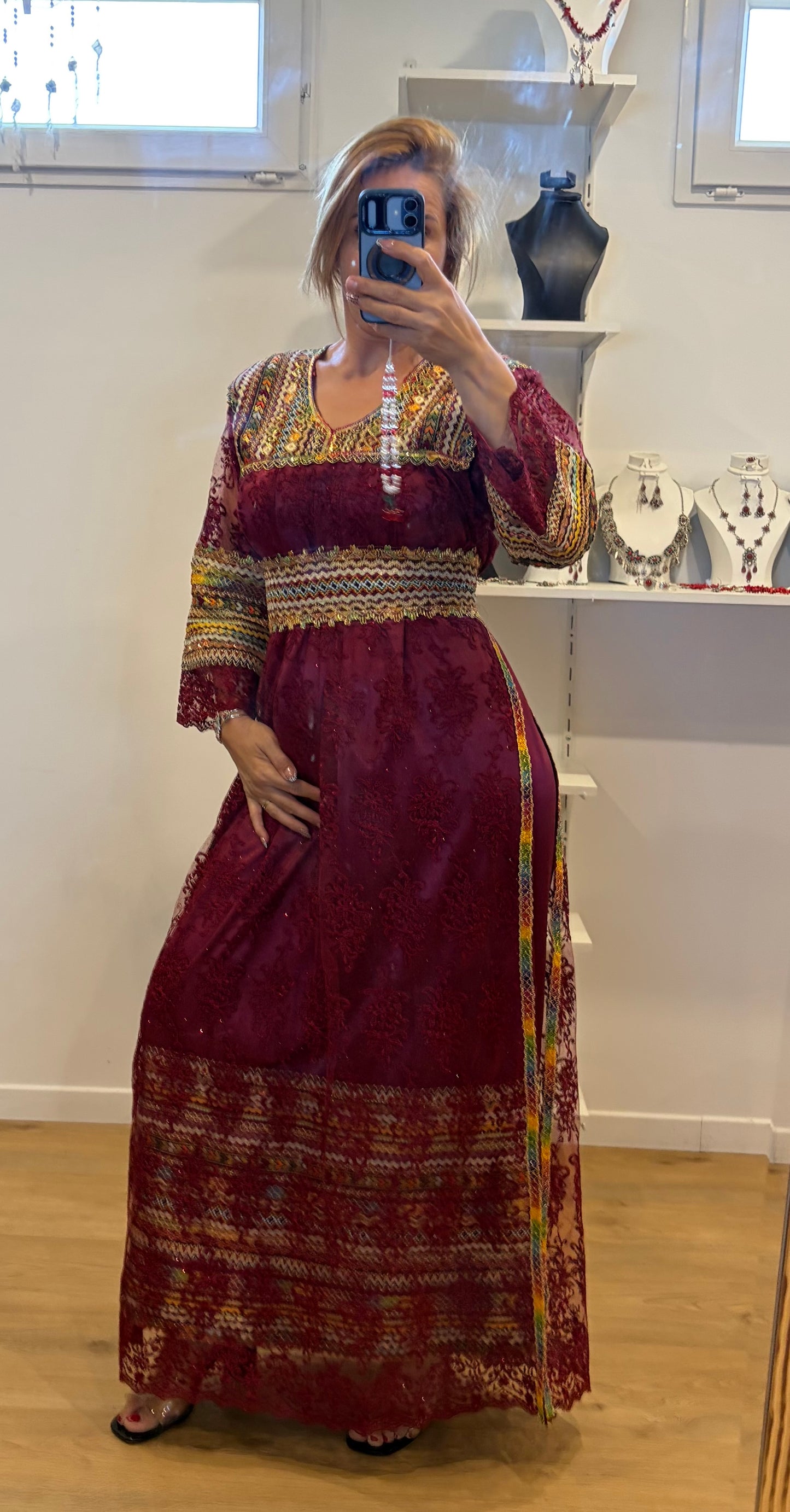 Robe noumidia bordeaux T36/48
