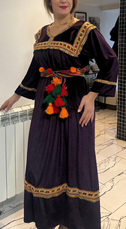 Robe velours violette taille (36 aux 46)