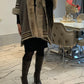 Cape beige fourrure beige