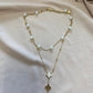 Collier double perlé