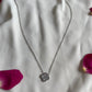 Collier trèfle argenté