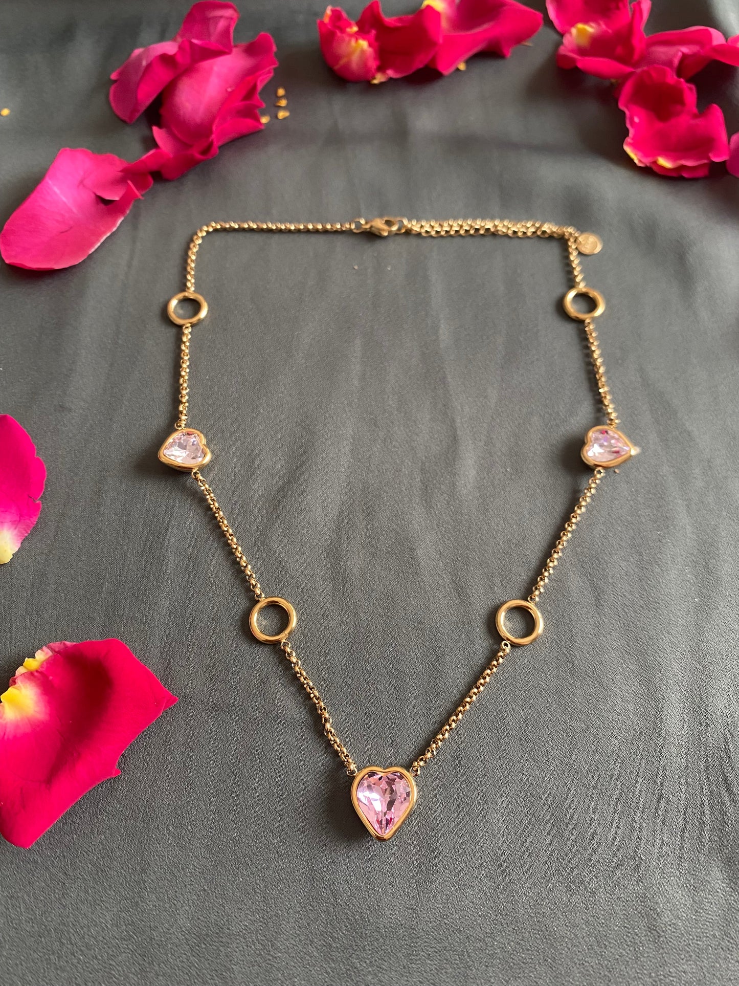 Collier cœur bleu