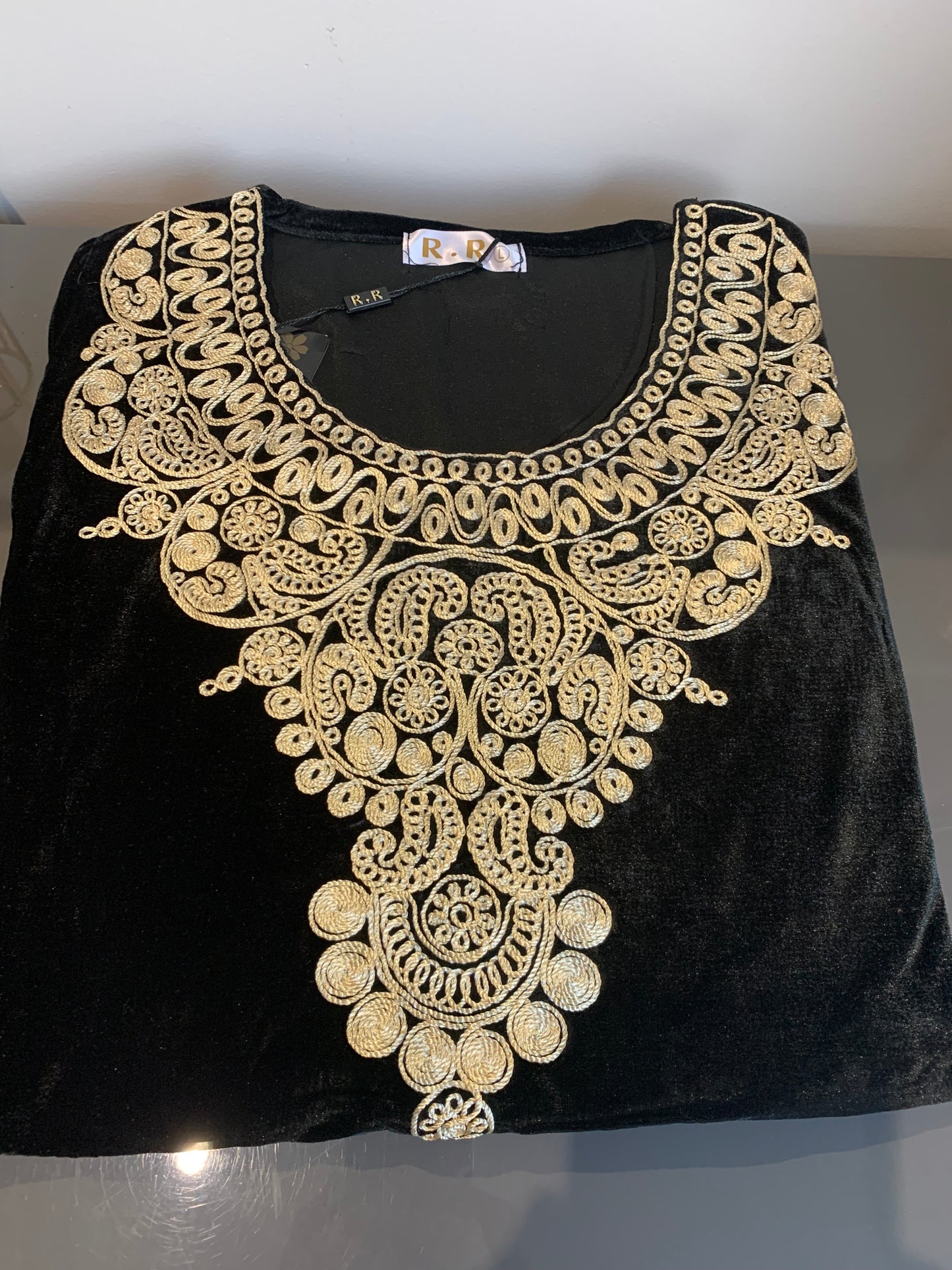 Robe velours noir