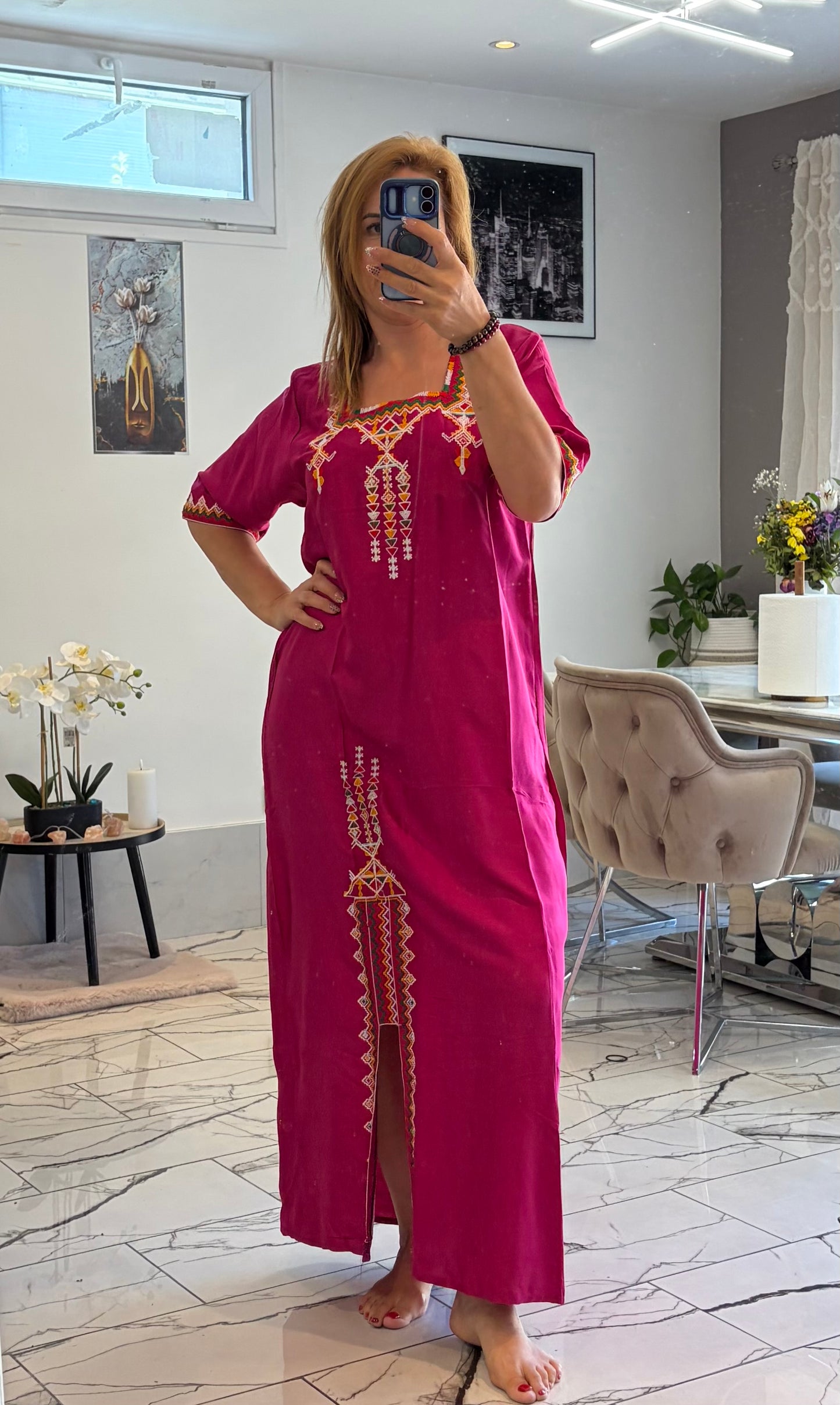 Robes broderie 3/4 taille 36/60