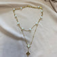 Collier double perlé