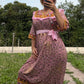 Robes fleuries rosée