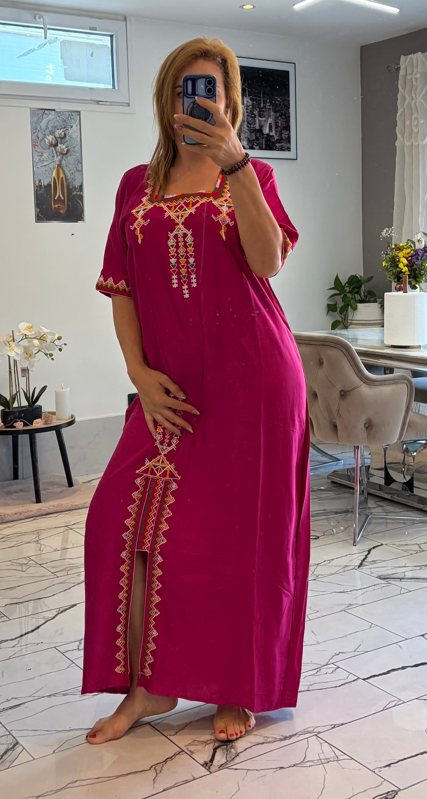 Robes broderie 3/4 taille 36/60