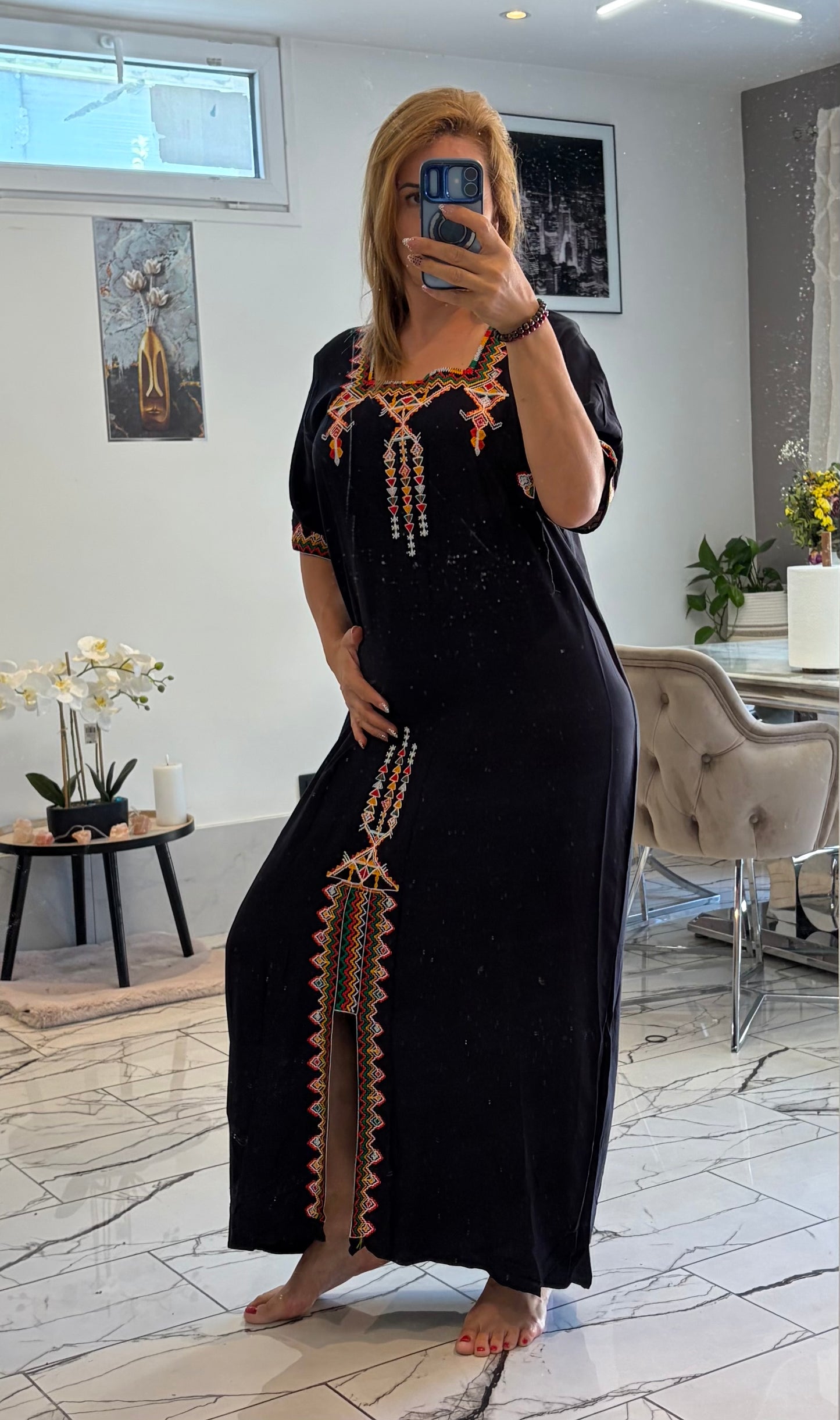 Robes broderie 3/4 taille 36/60