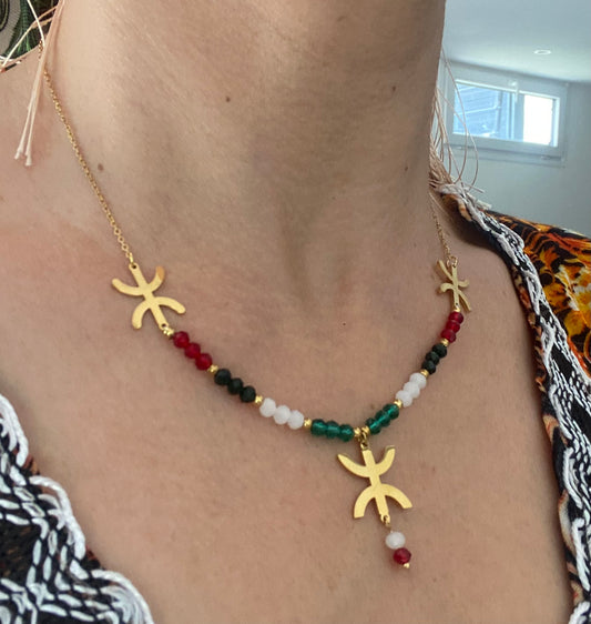 Collier tricolore berbère