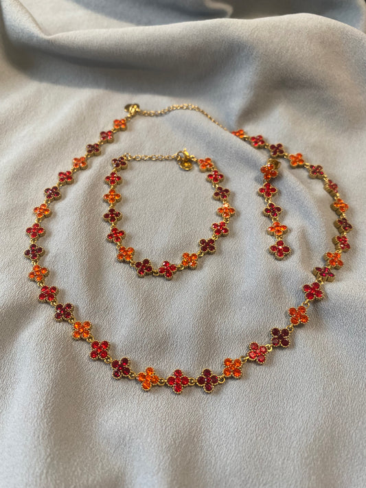 Parure fête de fin d’année oranges