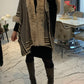 Cape beige fourrure beige