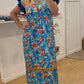 Robe midi bleu T36/46