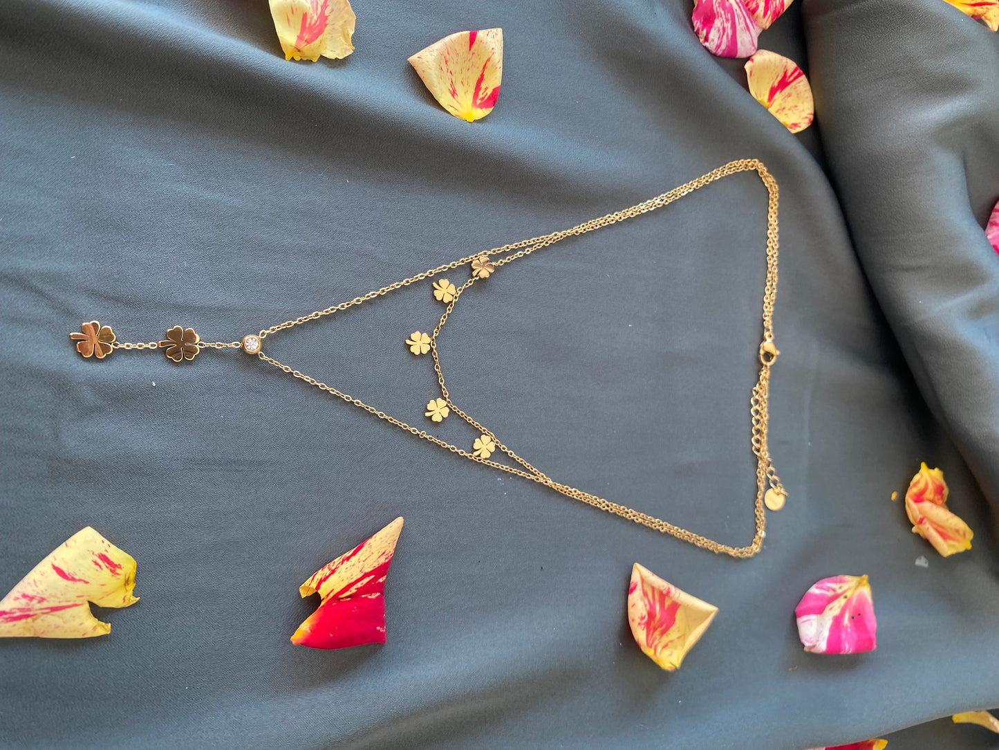Collier double trèfle
