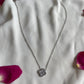 Collier trèfle argenté