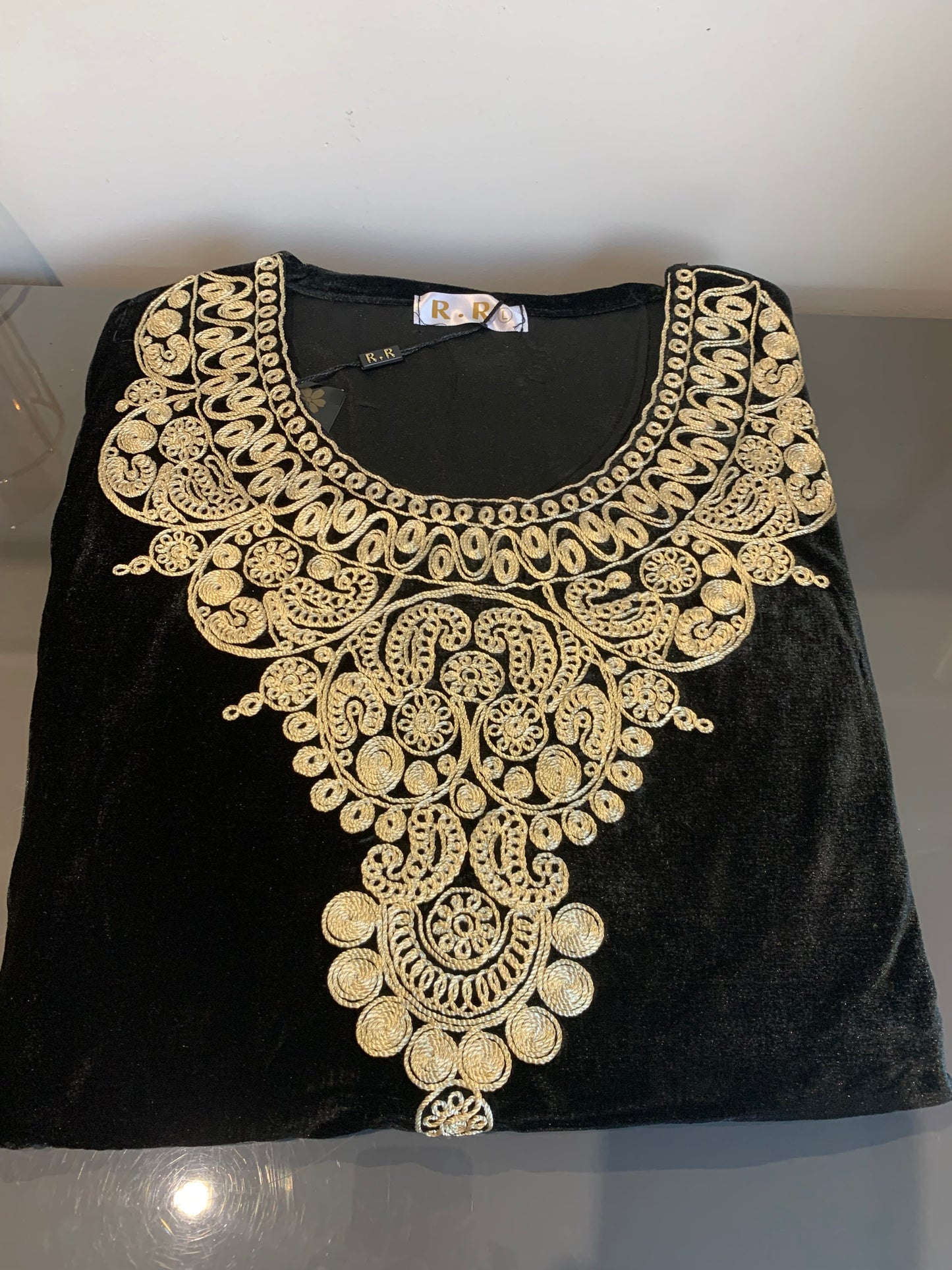 Robe velours noir