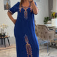 Robes broderie 3/4 taille 36/60