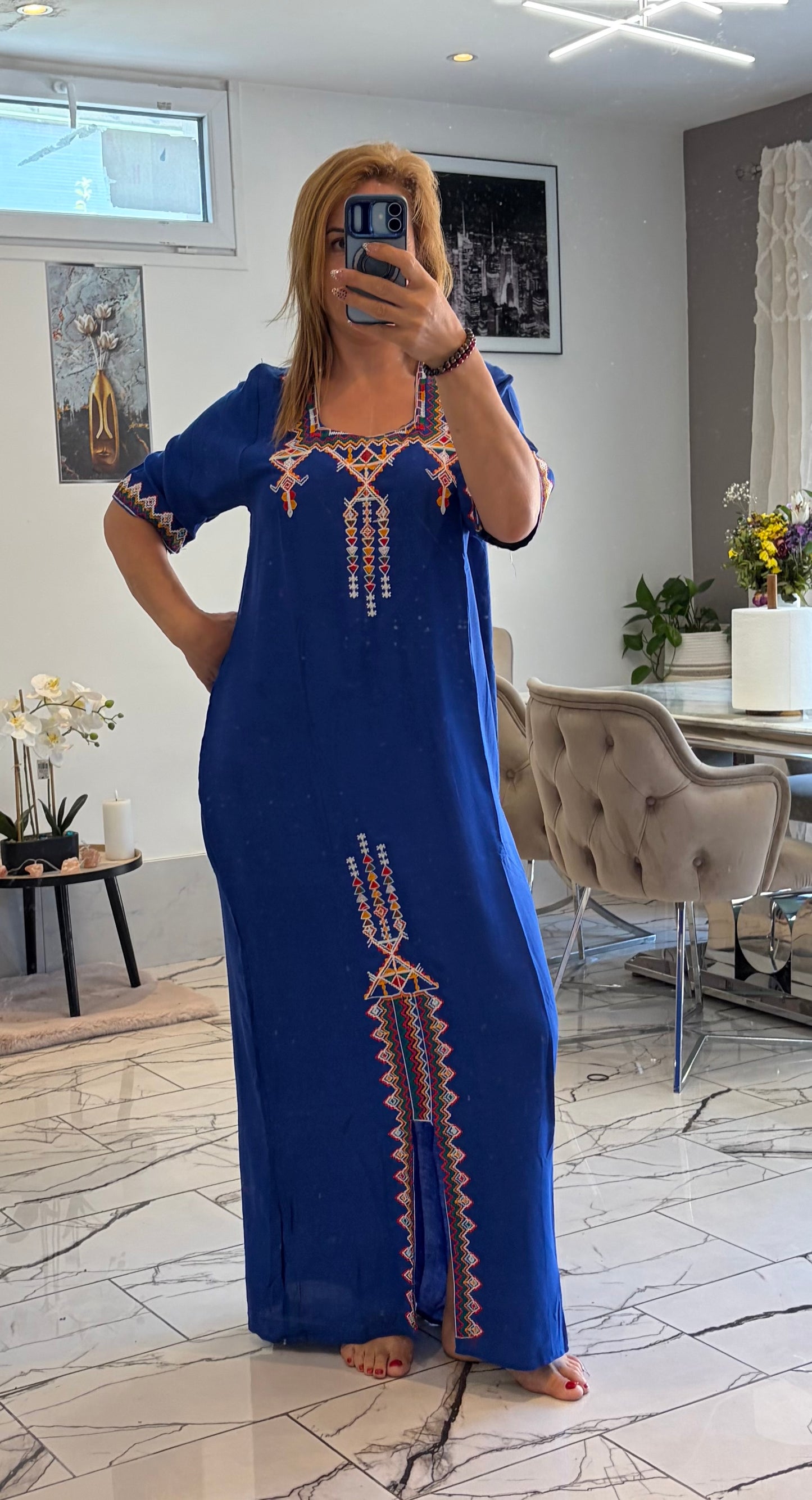 Robes broderie 3/4 taille 36/60