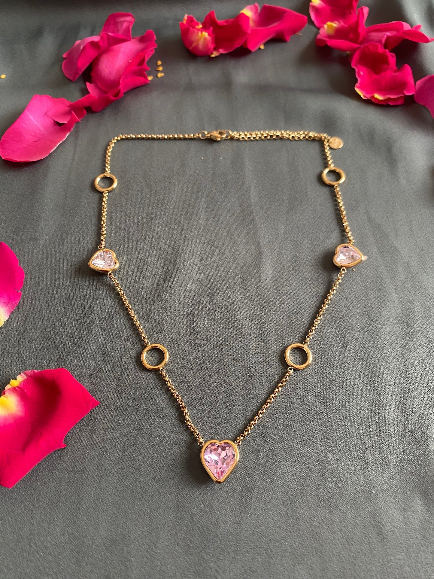 Collier cœur bleu